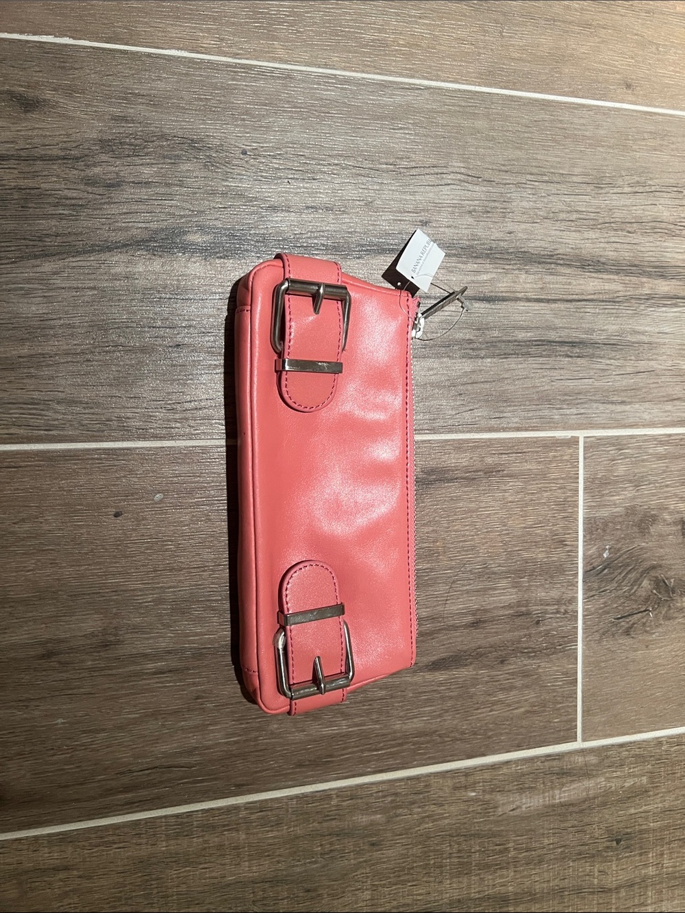 Banana Republic Coral Pink Buckle Wristlet